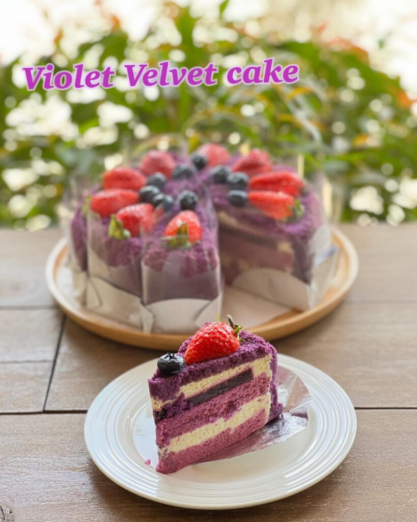 Violet Velvet cake เค้กน่ารักๆ กำมะหยี่สีม่วง ทานคู่กับ Berry jelly และ Vanil... 2 277103508 5617669718248236 2719659475864674346 n
